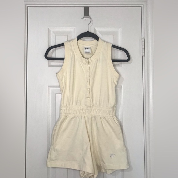 Nike Girls Cream Sleeveless Romper - Picture 3 of 7